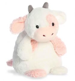 PELUCHE AURORA - HUGGLE PALS - SERENE LA VACHE FRAISE 12,5